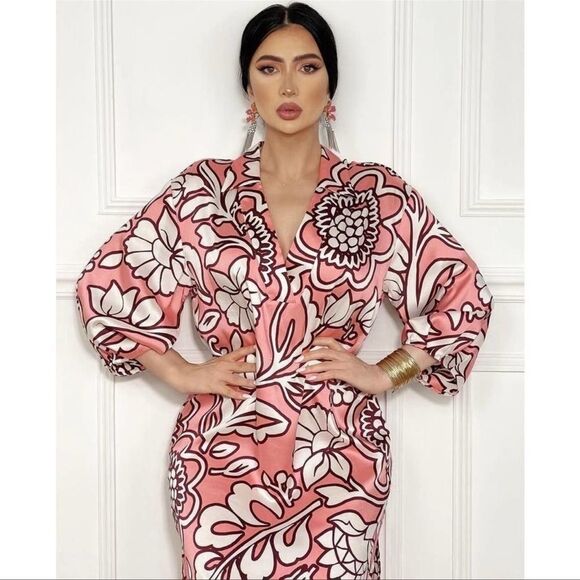 Zara satin floral tunic new with tags - Picture 2 of 8